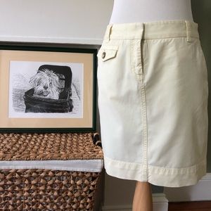 Ann Taylor Pale Yellow Mini-Skirt